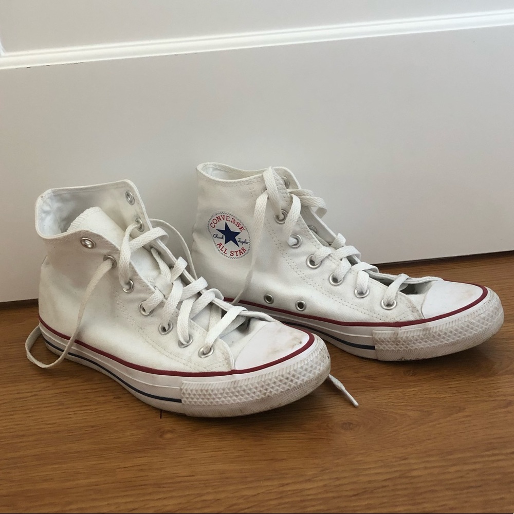 High Top converse white womens 7.5